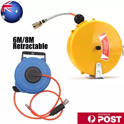 Mini Air Hose Reel Auto Retractable Rewind Compressor Wall Mountable 6M/8M • $42.30