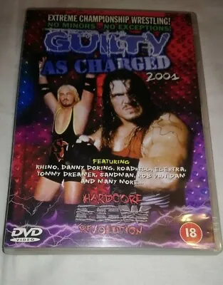 ECW - Guilty As Charged 2001 DVD Extreme Championship Wrestling Wwe Wwf Wcw Aew  • £22