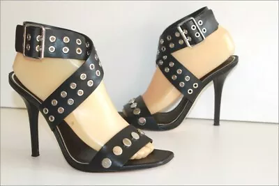 $56.24 • Buy Zara Sandales To Thongs All Leather Studded Black T 40 Top Condition