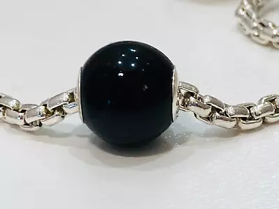 THOMAS SABO Karma Polished Black Obsidian Stone Bead  • $25