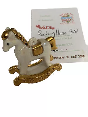 WADE  -  ROCKING HORSE GOLD DETAIL.  PEARL LUSTRE  1 Of 20  COA Christmas Decor • £34