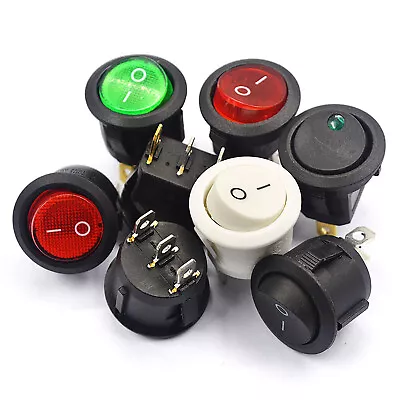 20MM Multicolor ON/OFF Car Auto Boat Round Rocker Toggle Switch 2/3/4/6Pin • $2.20