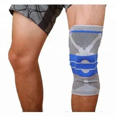 Magnetic Knee Support Compression Braces Wrap Arthritis Patella Pain Strap Grey • £5.99