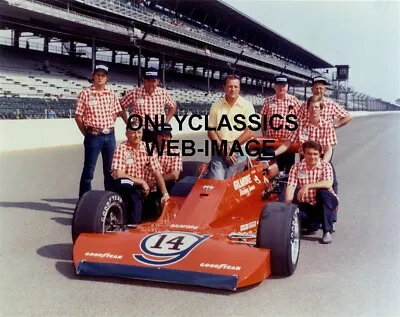 1975 Aj Foyt Dad & Crew Gilmore Coyote Indy 500 Speedway Auto Racing 8x10 Photo • $12.95