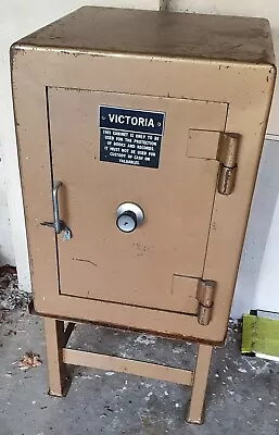 $895 • Buy Vintage Key Operated Safe With Stand - Made By Victorian Safe Co In Brunswick