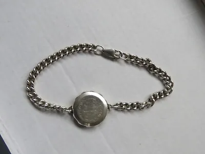 SOS Talisman Medical Alert Bracelet 925 Sterling Silver Incl 18cm Bracelet • £45
