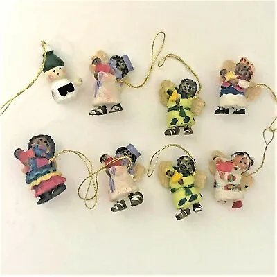 Miniature Christmas Ornaments 1 Inch Angels Lot Of 7 Vintage • $12.98