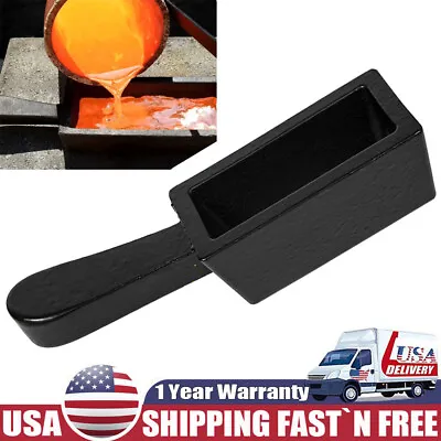 25 Oz Loaf Cast Iron Ingot Mold For Melting Casting Gold Silver Copper Metals • $37.88