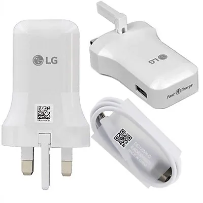 LG Fast Charger Plug OR Type C Cable  MCS-H06UR 1.8A For G5 G8 V50 V60 ThinQ K42 • £9.90