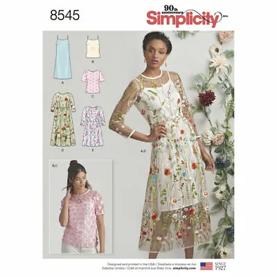 Simplicity SEWING PATTERN 8545 Misses & Petite Slip Dress Or CamisoleDress &Top • £8.70