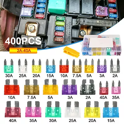 400Pcs Car Blade Fuse Assortment Assorted Kit Auto Truck Automotive ATC ATO ATM • $7.90