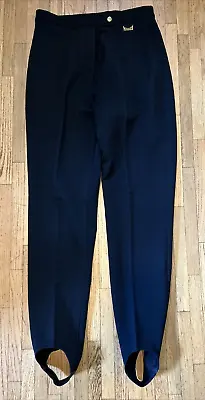 Vintage Marker Schoeller Black Stirrup Ski Pants Wool Blend Size 12 • $19.99
