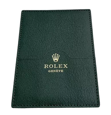 Original Vintage Rolex Booklet Manual Papers Holder Green Leather 90s-2000s  • $28