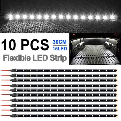 Lot Waterproof 12''/15 DC 12V Motor LED Strip Underbody Light For Car Motorcycle • $7.99