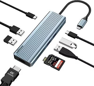 USB Hub 3.0 Oditton Docking Station 9 In 1 USB C Hub Adapter For MacBook In • £29.59