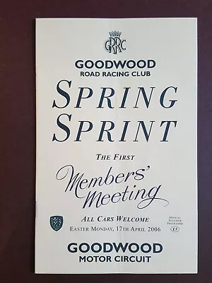 £0.99 • Buy Goodwood Road Racing Club - First Members Meeting 2006 - Programme