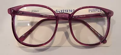 Vintage MAINSTREET Jenny Purple 54/21 P3 Round Eyeglass Frame New Old Stock • $9.99