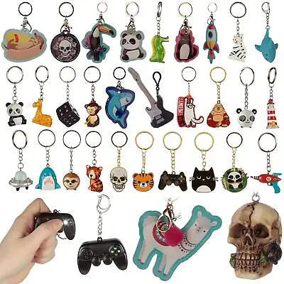 £3.65 • Buy Fun Novelty Keyring Colourful Leather Enamel  Resin Metal Collectable Keyrings