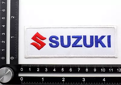 SUZUKI EMBROIDERED PATCH IRON/SEW ON ~4-3/8  X 1-1/2  MOTORCYCLES HAYABUSA GSX-R • $6.99