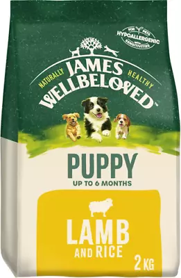£35.50 • Buy James Wellbeloved Puppy Lamb And Rice 2 Kg Bag, Hypoallergenic Dry Dog Food