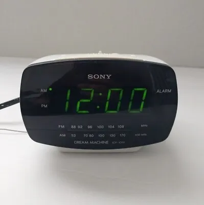 Vintage Sony Dream Machine ICF-C111 AM FM Alarm Clock Radio White • $15.99