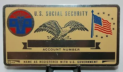 Metal Registered Nurse RN Social Security ID Card Custom Engraved [080CHR] • $7