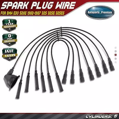 7x Spark Plug Wire Sets For BMW E30 528e 1982-1987 325 86-88 325e 325es L6 2.7L • $52.99