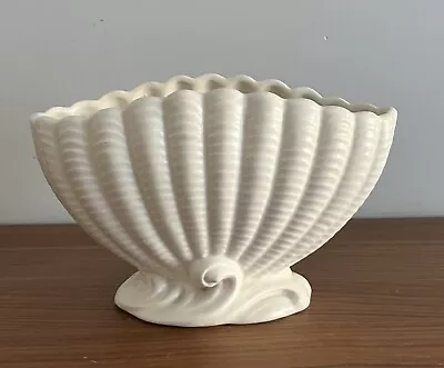 Vintage Falcon Ware Sylvac Mantel Vase Jardinière Shell Range 513 Cream 24cm # • £19.99