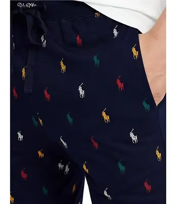 NWT Polo Ralph Lauren NAVY/COLORFUL PONY Pajama/Lounge KNIT Pants Men's 4X 4XB • $39.99