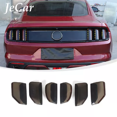 Smoked Black Tail Light Lamp Cover Guard Trim Bezels For Ford Mustang 2015-2017 • $65.99