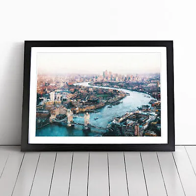 River Thames & London Skyline Wall Art Print Framed Canvas Picture Poster Decor • £16.95