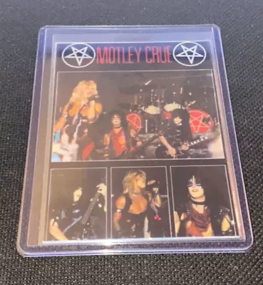 Motley Crue - Handmade Refractor Holo Concert Poster Card Shout At The Devil • $8.49