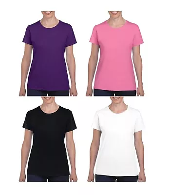 $8.65 • Buy Gildan Heavy Cotton Ladies T Shirt Top Womens Girls Plain All Sizes + Colours