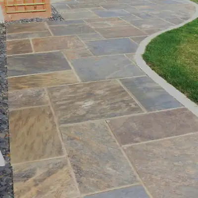 £1.99 • Buy Rustic Natural Copper Slate Paving Slab Patio Indian Stone 20 MM Tile 600X900 MM