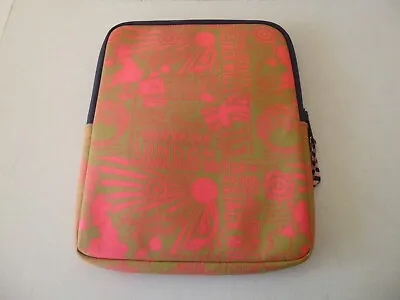 Jack Wills Zip Up Tablet Cover Neon Pink & Beige Design RN130498 • £7