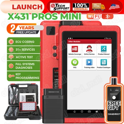 $559 • Buy LAUNCH X431 PROS MINI Car OBD2 Scanner Bidirectional Diagnostic Tool Key Coding