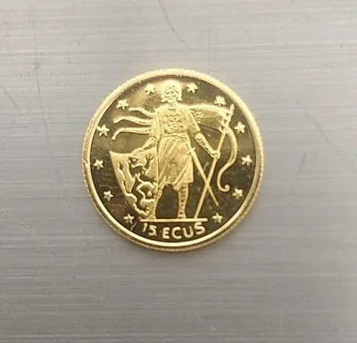 1995 Gibraltar 15 Ecu Gold Coin • £97.65