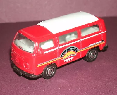 1/64 Scale 1970 VW T2 Transporter Diecast Camper Van (2.75 ) Matchbox W5188 Red • $9.99