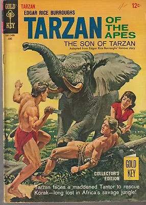 Gold Key Edgar Rice Burroughs Tarzan Of The Apes #158 (1966) 1st Print F+ • £18.95