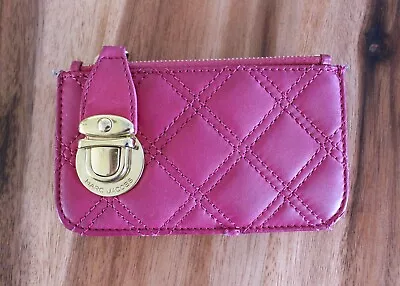 £20.86 • Buy Marc Jacobs Pink Leather Key Ring Holder Zip Top Wallet