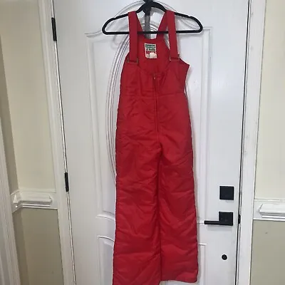 Vintage Emilio D'Italia Womens Snow Ski Suit Bib Overalls Pant Size 8 Red • $18