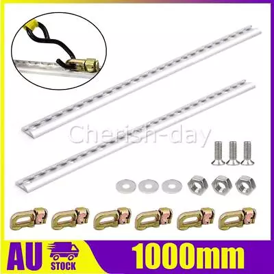 (2Tracks+6Rings) 1M Sloped Edges L Track Anchor Track Tie Down Point Rail AUS • $83.45