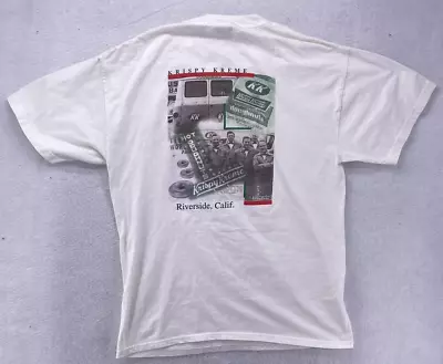 $13 • Buy Krispy Kreme Doughnuts T Shirt Size Medium White Hanes Riverside California