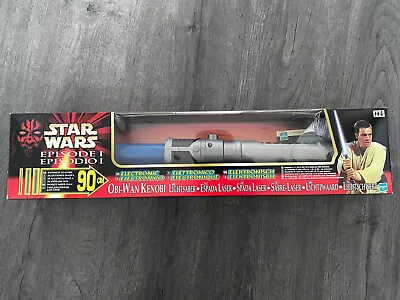 Star Wars Lightsaber Blue 1999  Obi Wan Kenobi Hasbro W/Sounds/ • $67.85