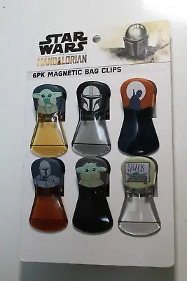 Disney Star Wars MANDALORIAN 6 Pack Magnetic Bag Clips BABY YODA - NEW • $15.98