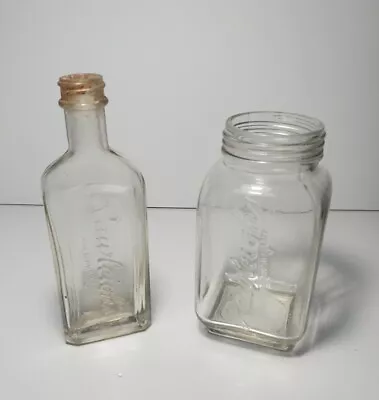 Rawleigh's Embossed Glass Medicine Bottles Clear Vintage-Lot Of 2 • $21.08