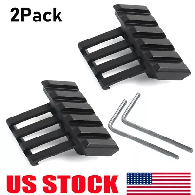 2Pcs Low Profile Tactical 45 Degree Offset Angle Mount Picatinny Weaver Rail USA • $14.89