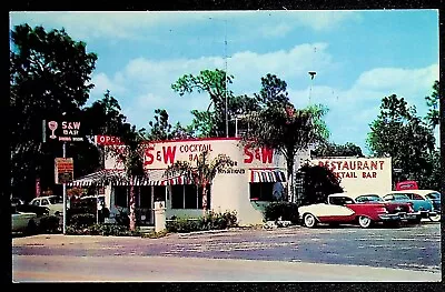 S&W Cocktail Lounge & Restaurant Inverness Florida Vintage Postcard • $8.95