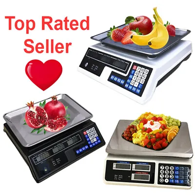 40kg Electronic Price Counting Digital Commercial  Meat Weigh SHOP SCALE Retail • £33.69