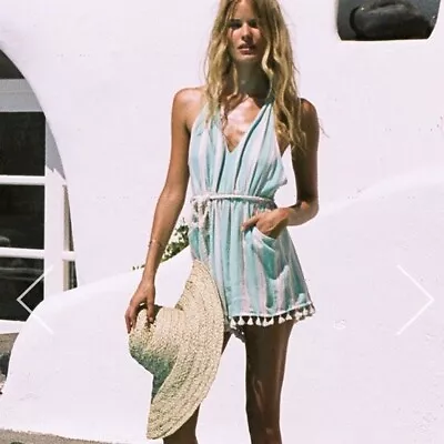 $45 • Buy Spell &The Gypsy Halter Riviora Romper Playsuit Size XS NWT